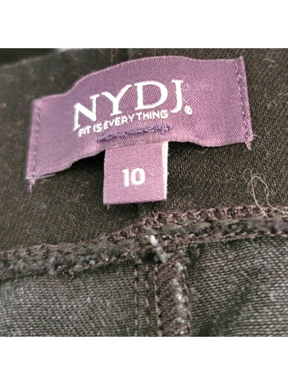 NYDJ Not Your Daughter's Jeans Fit is Everything Black Denim Size 10